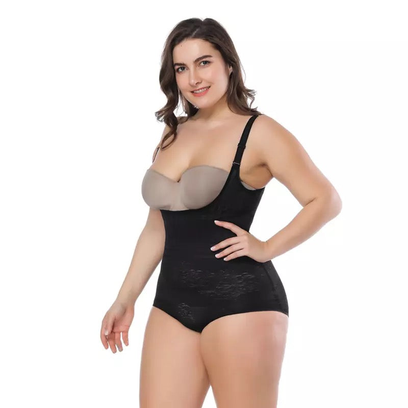 Full Body Clip and Zip Slimming Body Shaper - Fashion Necess